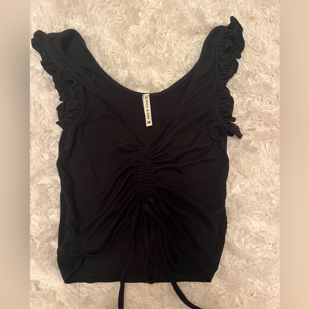 Emma and Sam black crop top